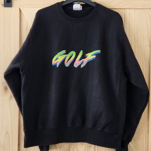GOLF Buttsy x CLTHS Champion Black Crewneck Sweatshirt